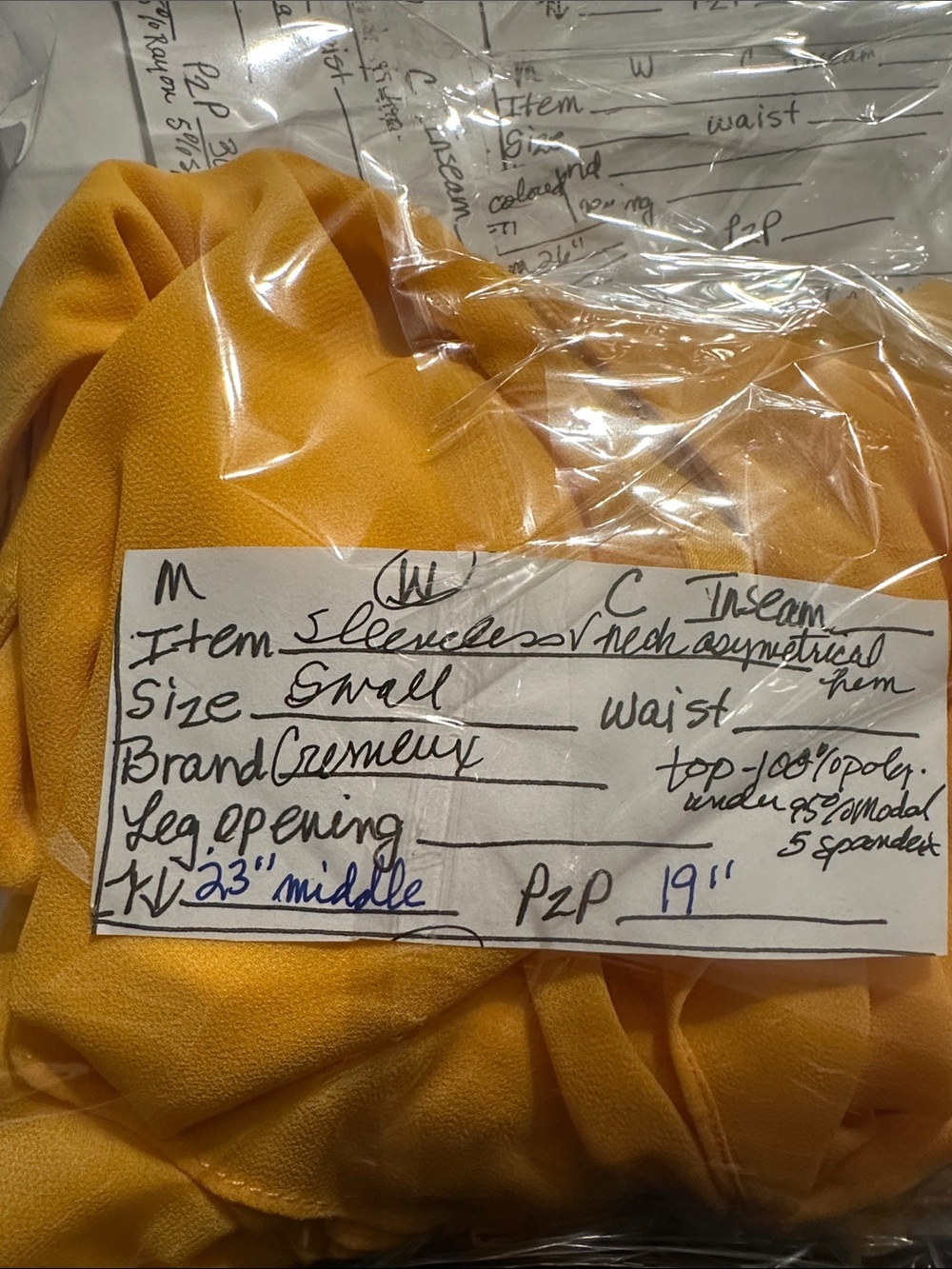 Daniel Cremieux Bright Yellow Sleeveless V-Neck Layered Camisole - Picture 7 of 7